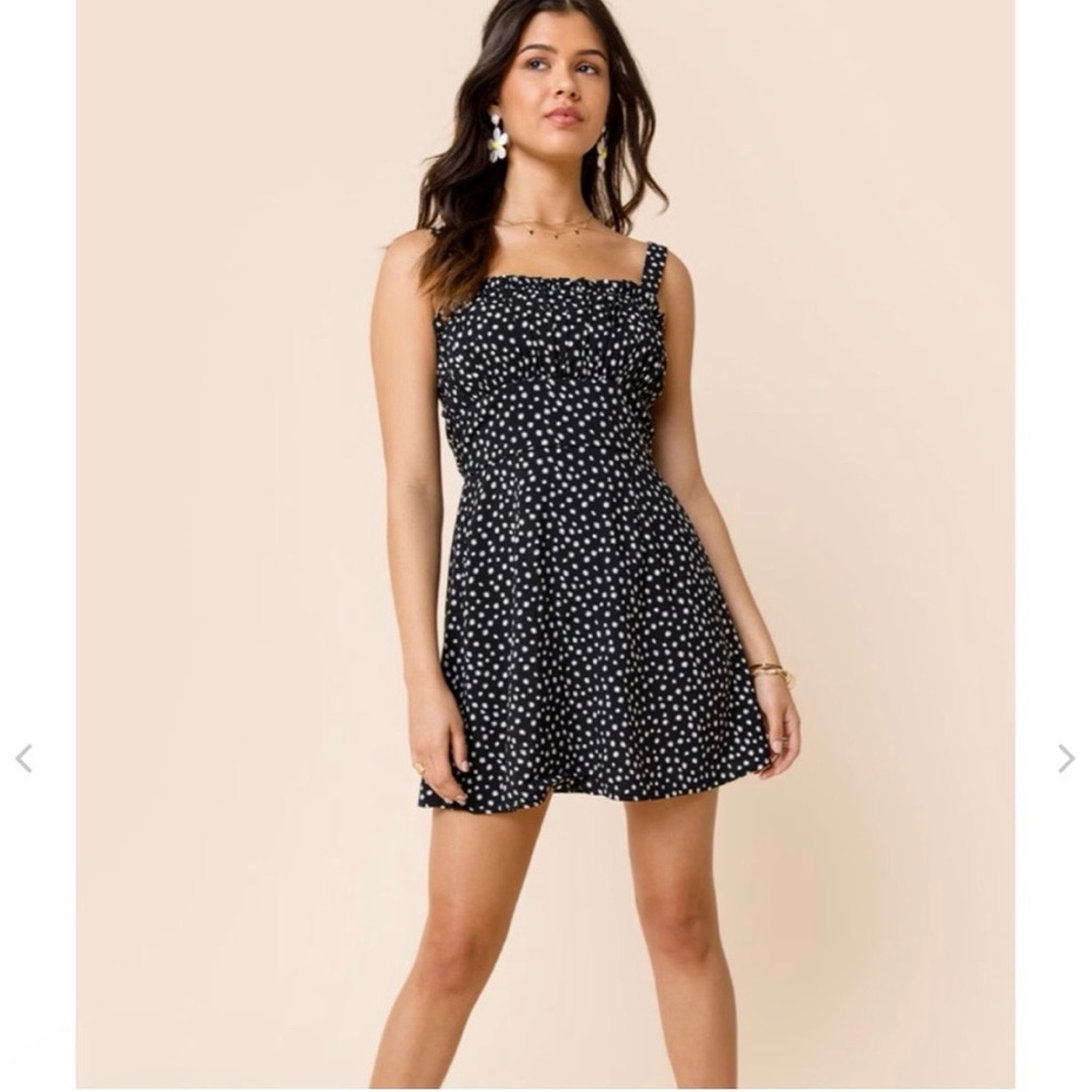 Mi Ami Francesca’s Black and White Polka Dot Mini Dress